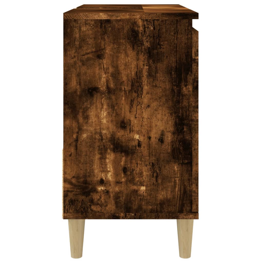 Badkamerkast 65x33x60 cm bewerkt hout gerookt eikenkleurig is nu te koop bij PeponiXL, paradijselijk wonen!
