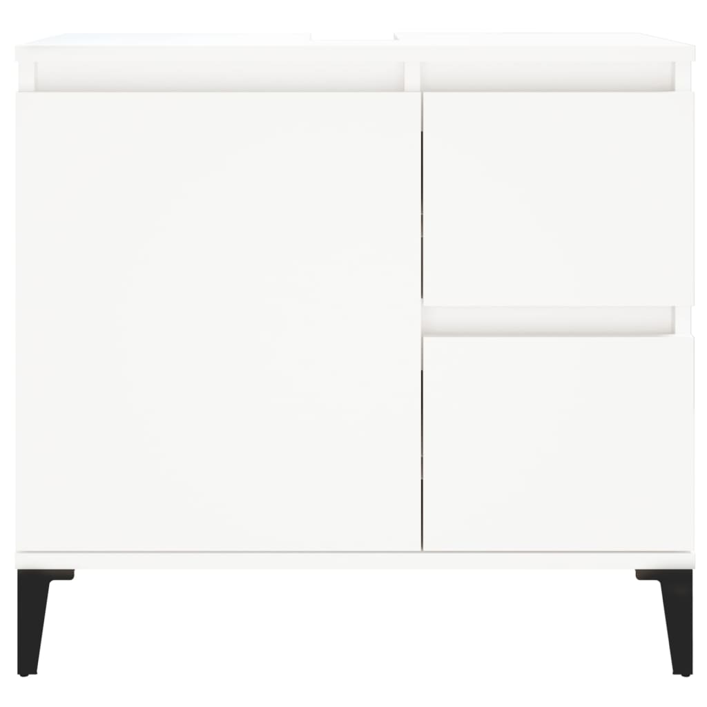 Badkamerkast 65x33x60 cm bewerkt hout wit is nu te koop bij PeponiXL, paradijselijk wonen!