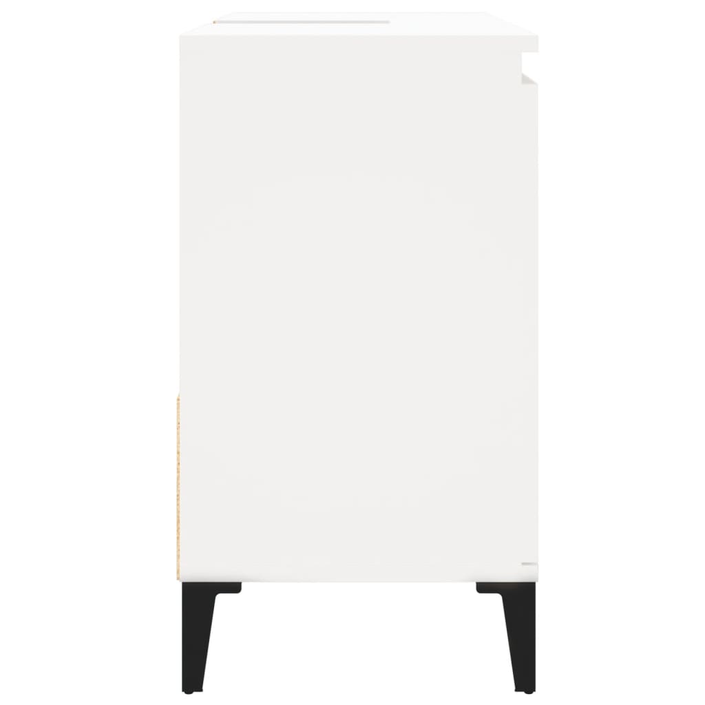 Badkamerkast 65x33x60 cm bewerkt hout wit is nu te koop bij PeponiXL, paradijselijk wonen!