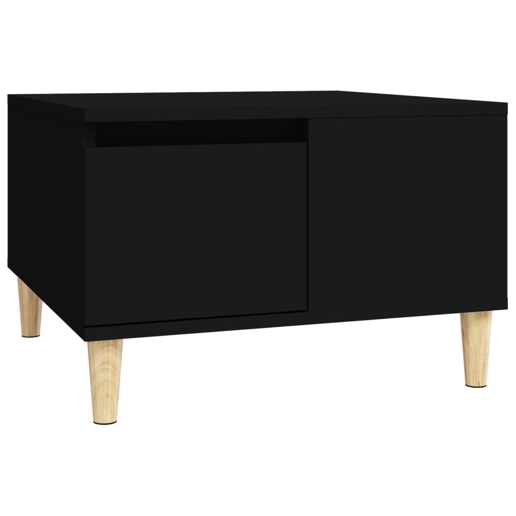 Salontafel 55x55x36,5 cm bewerkt hout zwart is nu te koop bij PeponiXL, paradijselijk wonen!