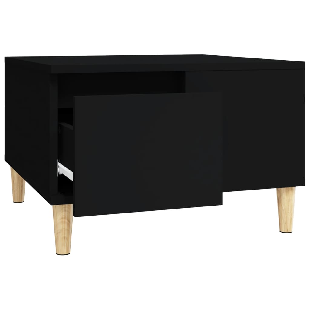 Salontafel 55x55x36,5 cm bewerkt hout zwart is nu te koop bij PeponiXL, paradijselijk wonen!