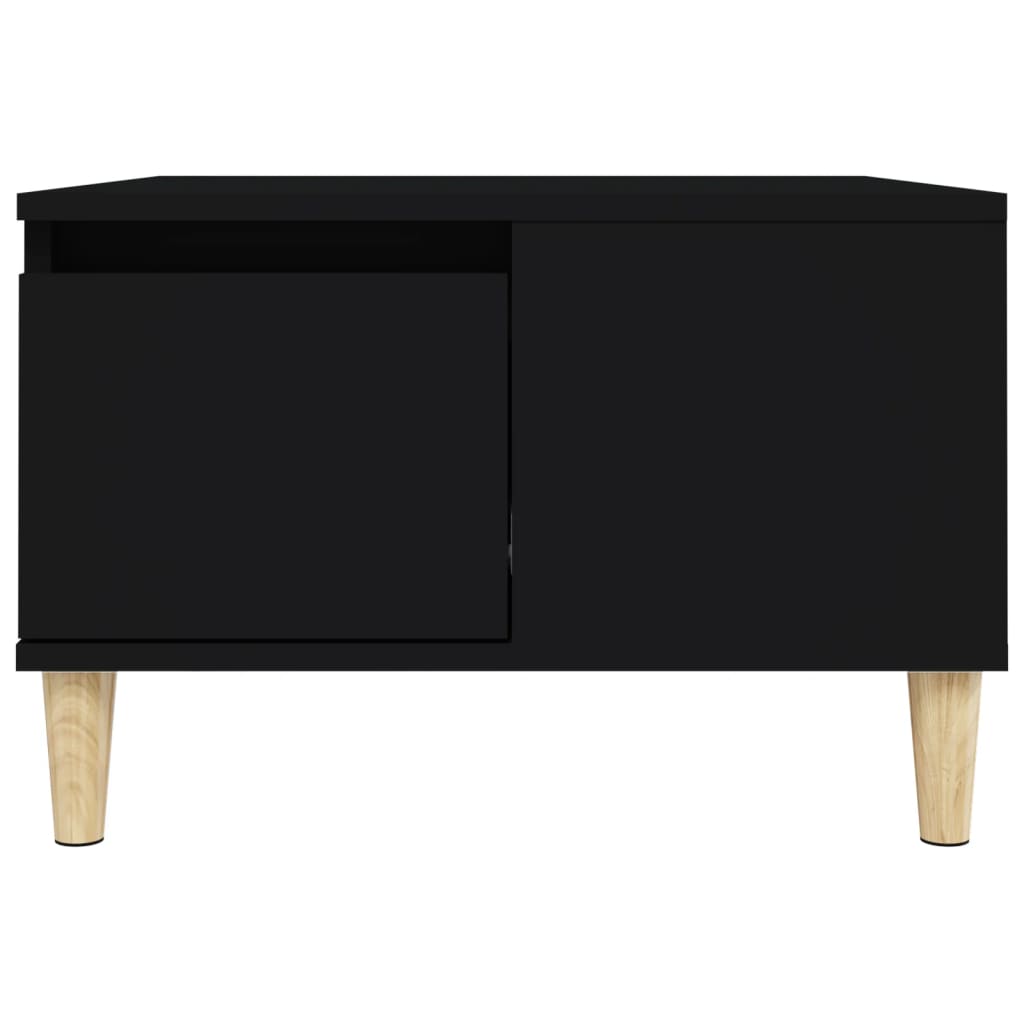 Salontafel 55x55x36,5 cm bewerkt hout zwart is nu te koop bij PeponiXL, paradijselijk wonen!