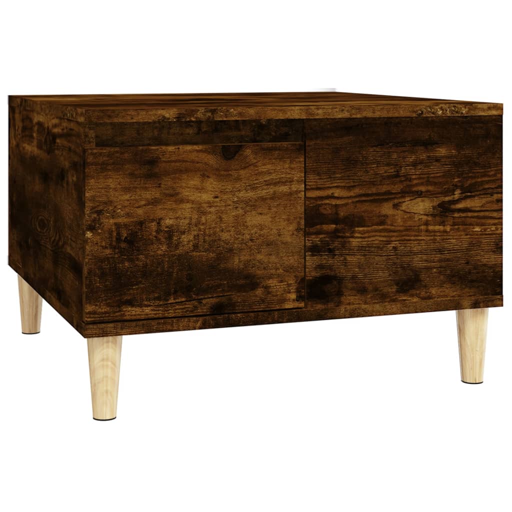 Salontafel 55x55x36,5 cm bewerkt hout gerookt eikenkleurig is nu te koop bij PeponiXL, paradijselijk wonen!
