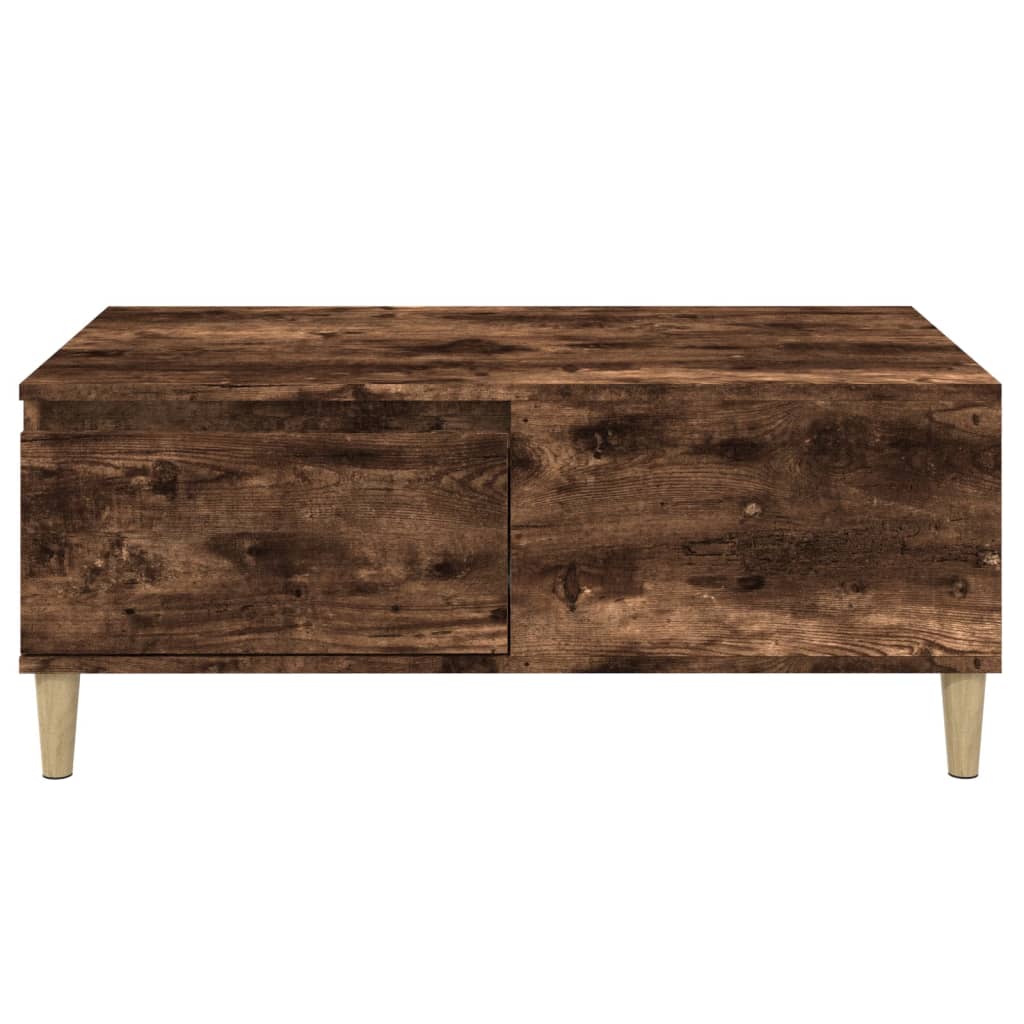 Salontafel 90x50x36,5 cm bewerkt hout gerookt eikenkleurig is nu te koop bij PeponiXL, paradijselijk wonen!