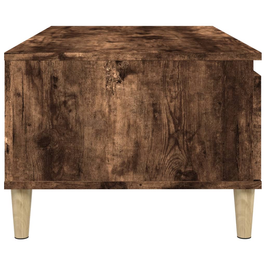 Salontafel 90x50x36,5 cm bewerkt hout gerookt eikenkleurig is nu te koop bij PeponiXL, paradijselijk wonen!
