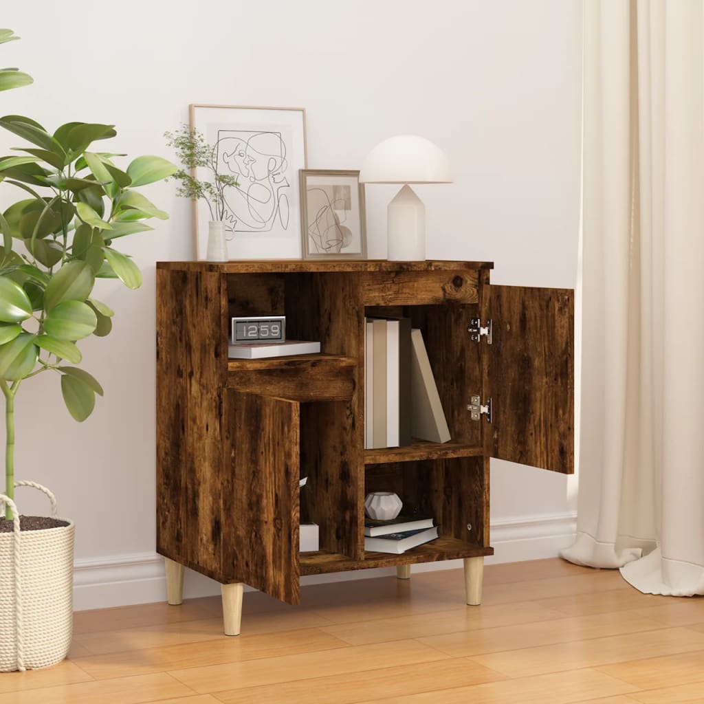 Dressoir 60x35x70 cm bewerkt hout gerookt eikenkleurig is nu te koop bij PeponiXL, paradijselijk wonen!
