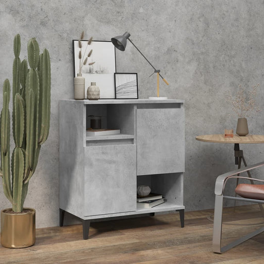 Dressoir 60x35x70 cm bewerkt hout betongrijs is nu te koop bij PeponiXL, paradijselijk wonen!