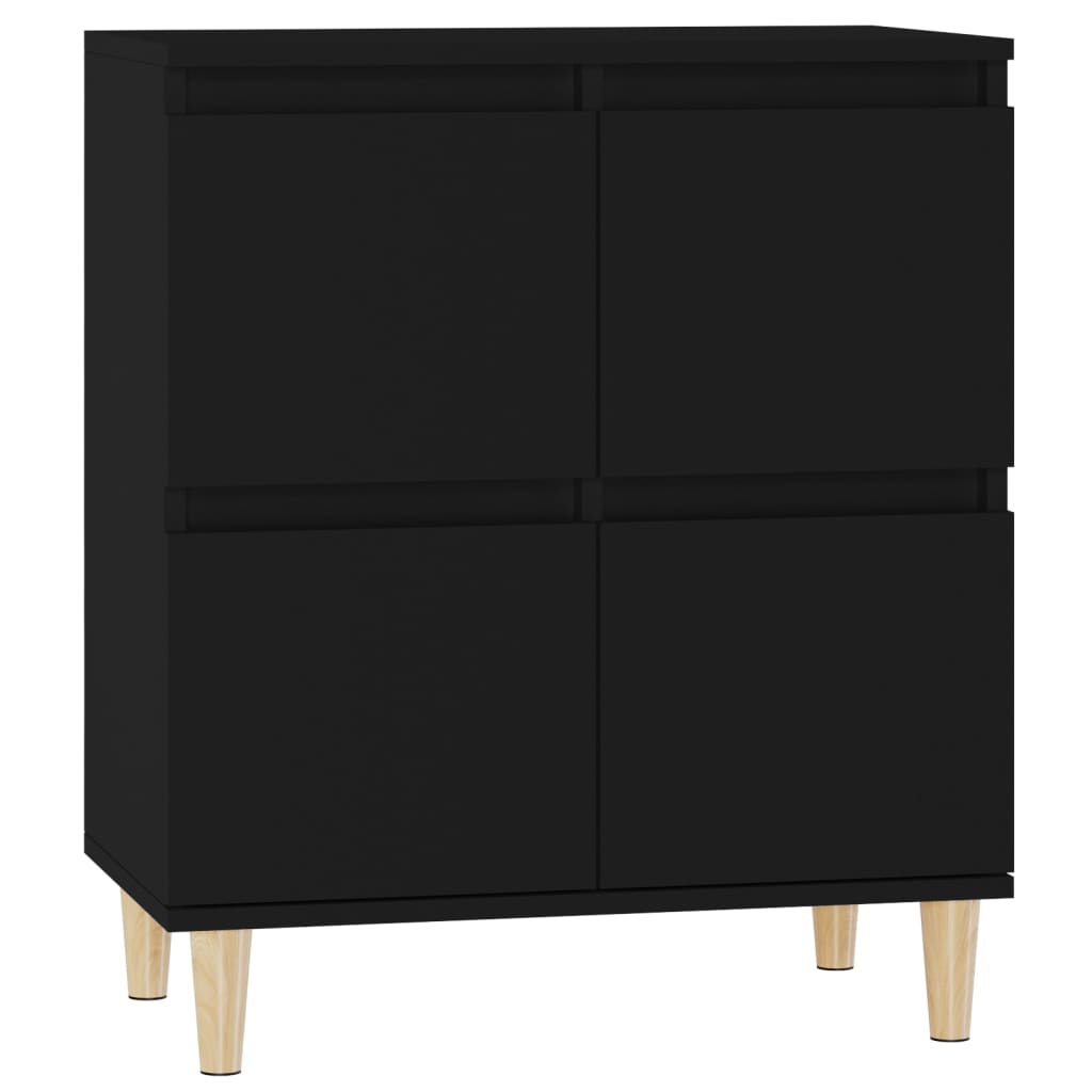 Dressoir 60x35x70 cm bewerkt hout zwart is nu te koop bij PeponiXL, paradijselijk wonen!