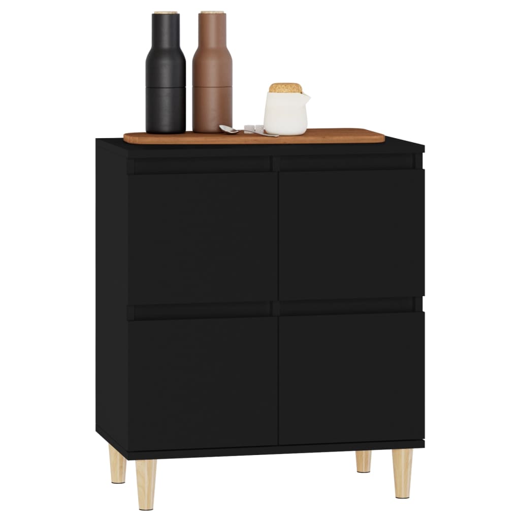 Dressoir 60x35x70 cm bewerkt hout zwart is nu te koop bij PeponiXL, paradijselijk wonen!