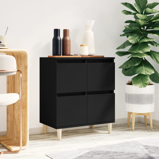 Dressoir 60x35x70 cm bewerkt hout zwart is nu te koop bij PeponiXL, paradijselijk wonen!