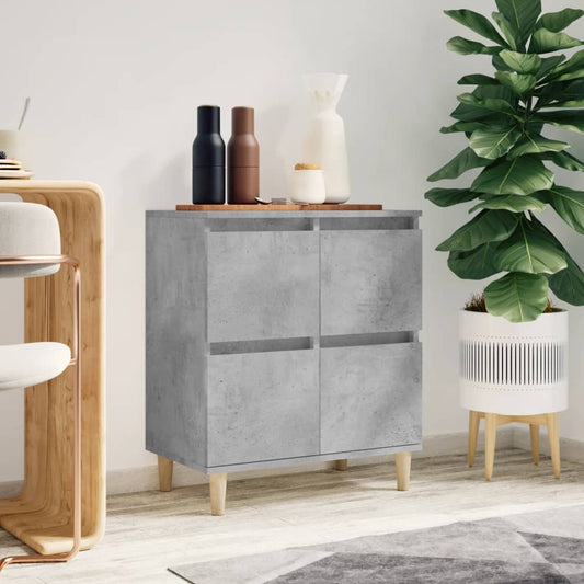 Dressoir 60x35x70 cm bewerkt hout betongrijs is nu te koop bij PeponiXL, paradijselijk wonen!