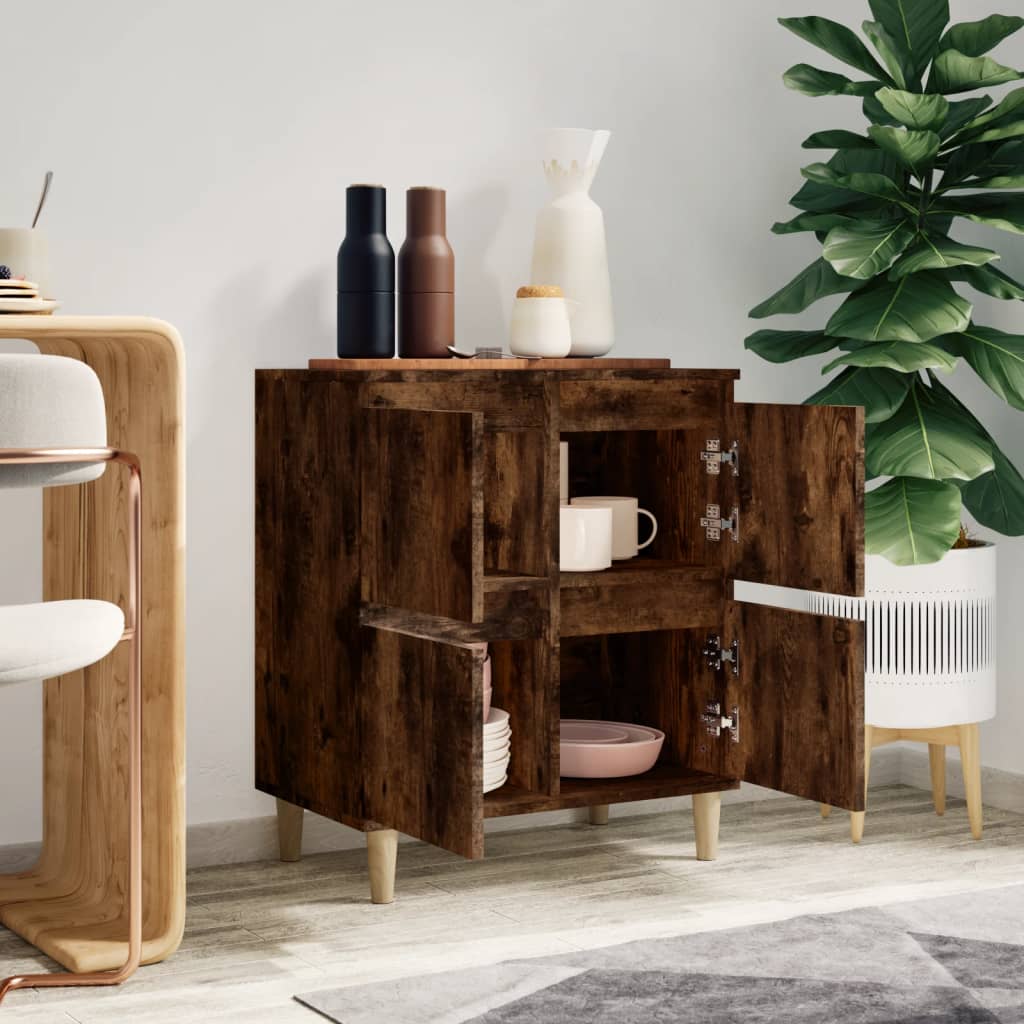 Dressoir 60x35x70 cm bewerkt hout gerookt eikenkleurig is nu te koop bij PeponiXL, paradijselijk wonen!