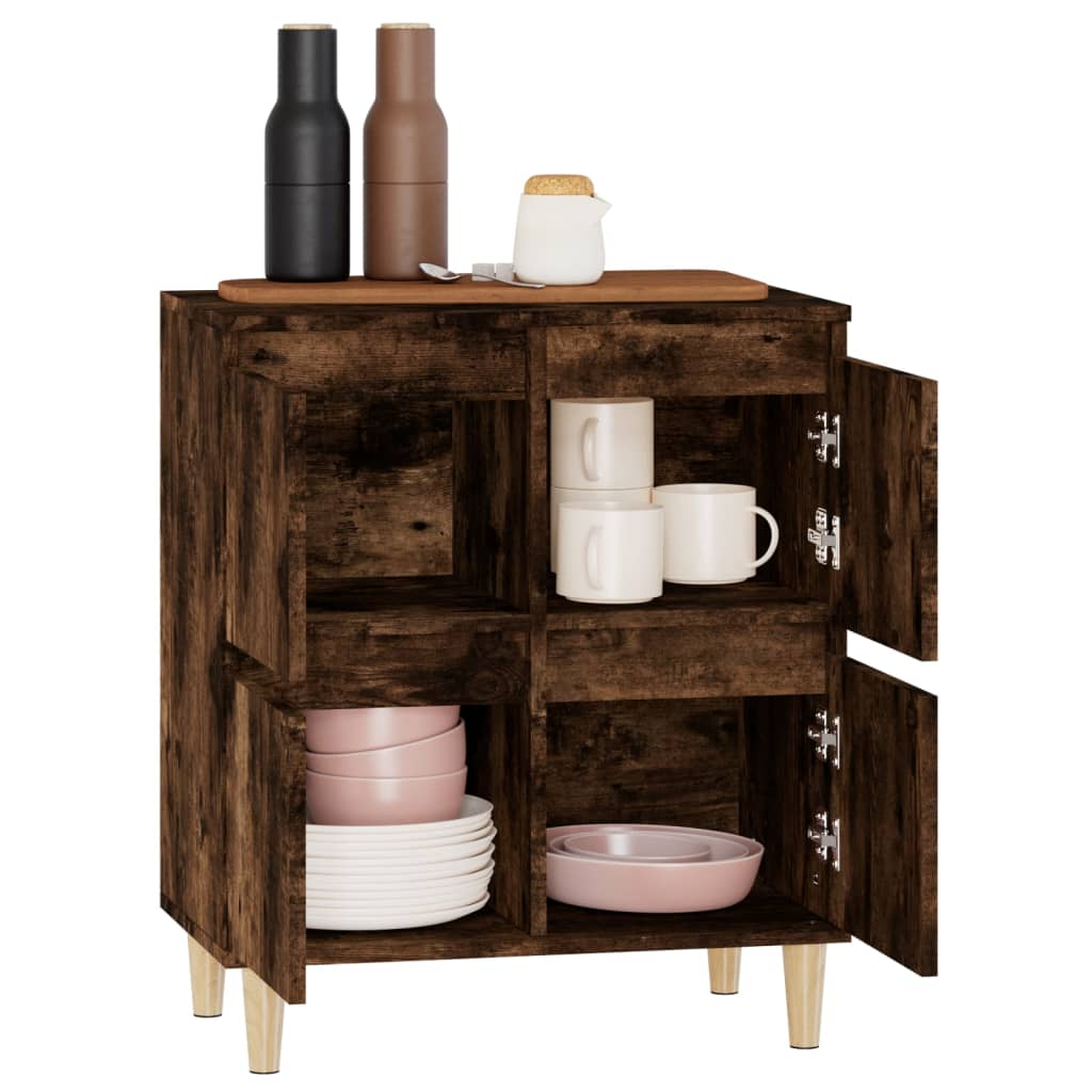 Dressoir 60x35x70 cm bewerkt hout gerookt eikenkleurig is nu te koop bij PeponiXL, paradijselijk wonen!