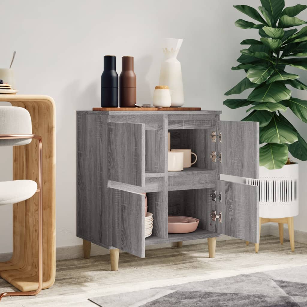 Dressoir 60x35x70 cm bewerkt hout grijs sonoma eikenkleurig is nu te koop bij PeponiXL, paradijselijk wonen!