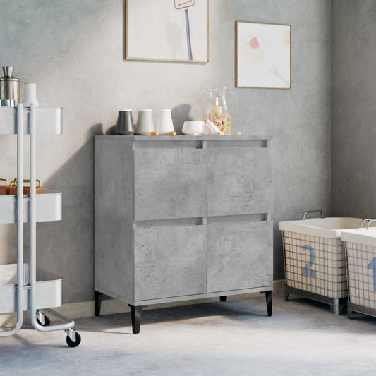 Dressoir 60x35x70 cm bewerkt hout betongrijs is nu te koop bij PeponiXL, paradijselijk wonen!