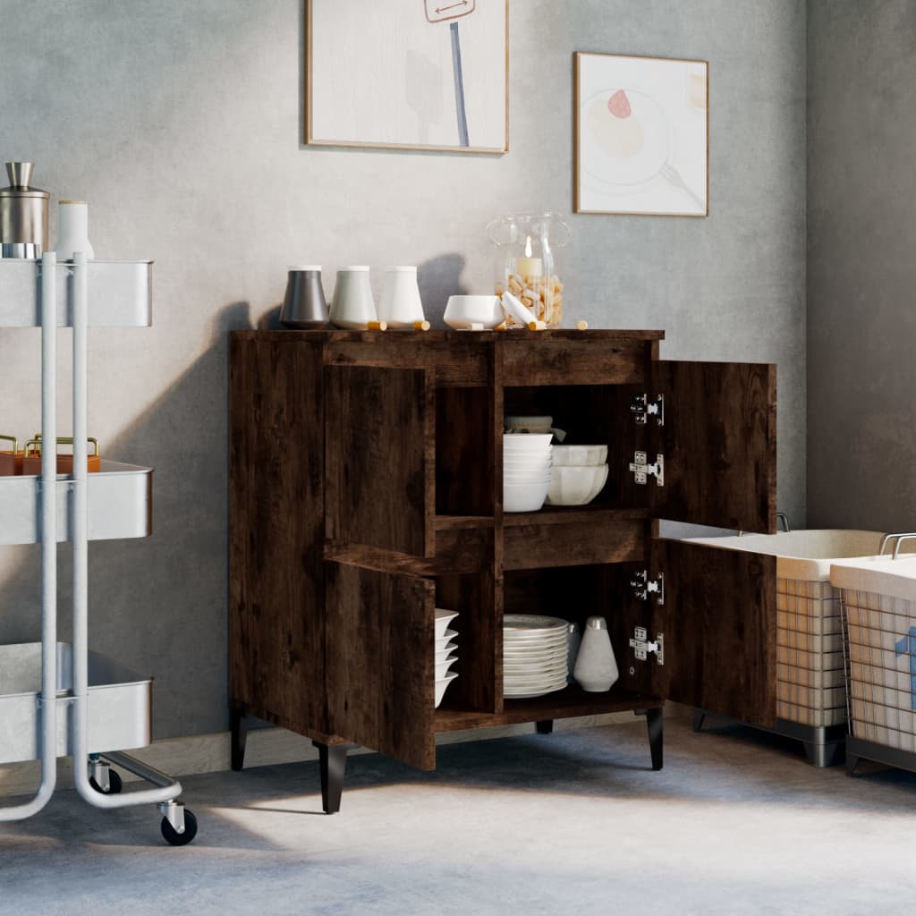 Dressoir 60x35x70 cm bewerkt hout gerookt eikenkleurig is nu te koop bij PeponiXL, paradijselijk wonen!