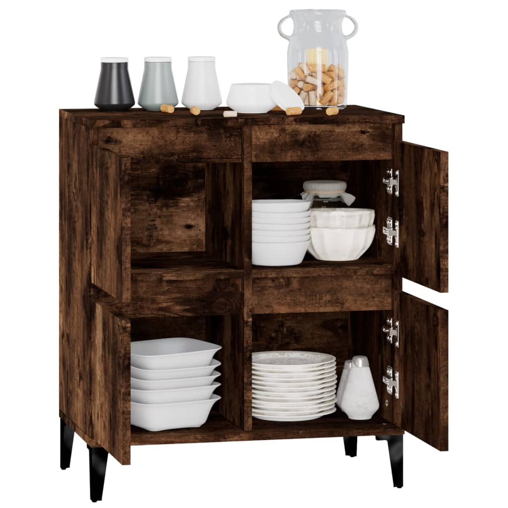 Dressoir 60x35x70 cm bewerkt hout gerookt eikenkleurig is nu te koop bij PeponiXL, paradijselijk wonen!