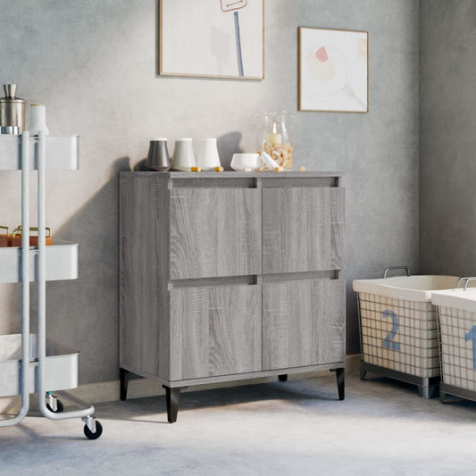 Dressoir 60x35x70 cm bewerkt hout grijs sonoma eikenkleurig is nu te koop bij PeponiXL, paradijselijk wonen!