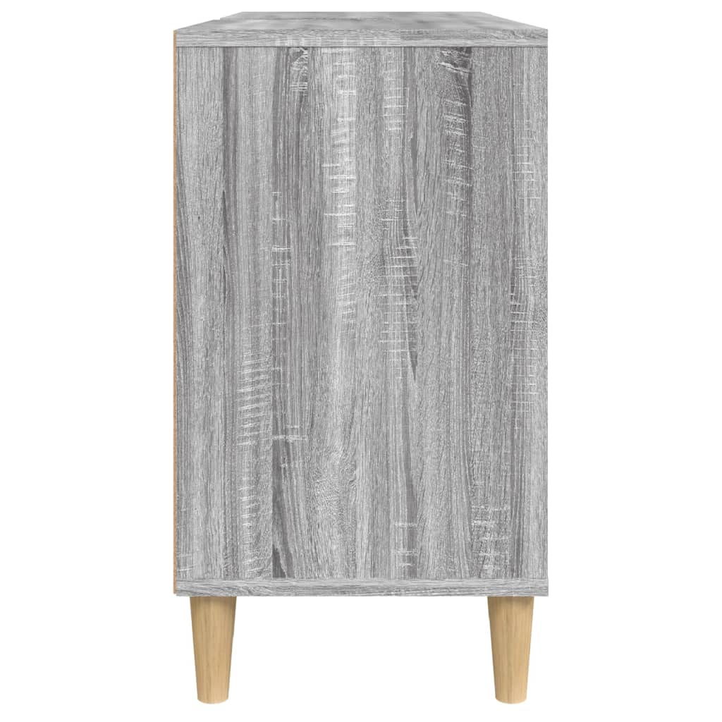 Wastafelkast 80x33x60 cm bewerkt hout grijs sonoma eikenkleurig is nu te koop bij PeponiXL, paradijselijk wonen!