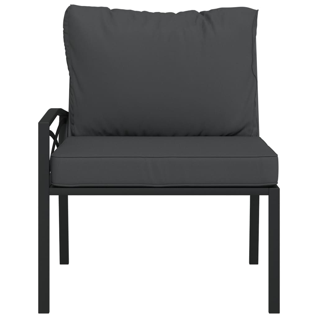 Tuinstoelen met grijze kussens 2 st 62x75x79 cm staal is nu te koop bij PeponiXL, paradijselijk wonen!