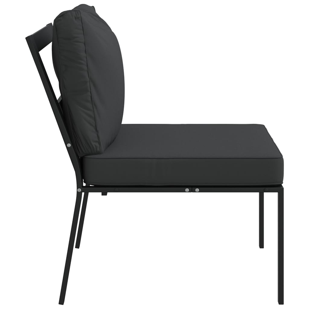 Tuinstoelen met grijze kussens 2 st 60x74x79 cm staal is nu te koop bij PeponiXL, paradijselijk wonen!