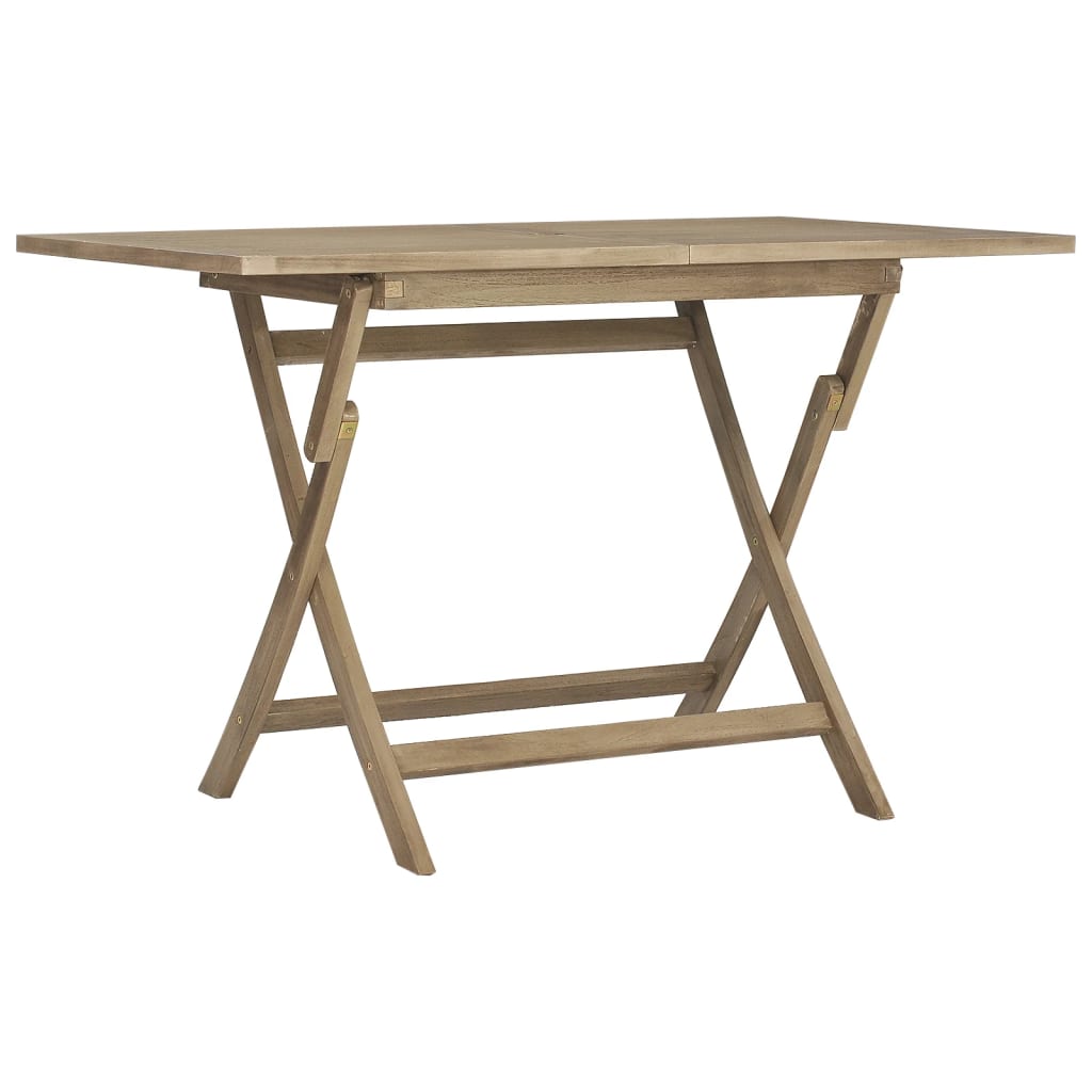 Tuintafel inklapbaar 120x70x75 cm massief teakhout grijs is nu te koop bij PeponiXL, paradijselijk wonen!