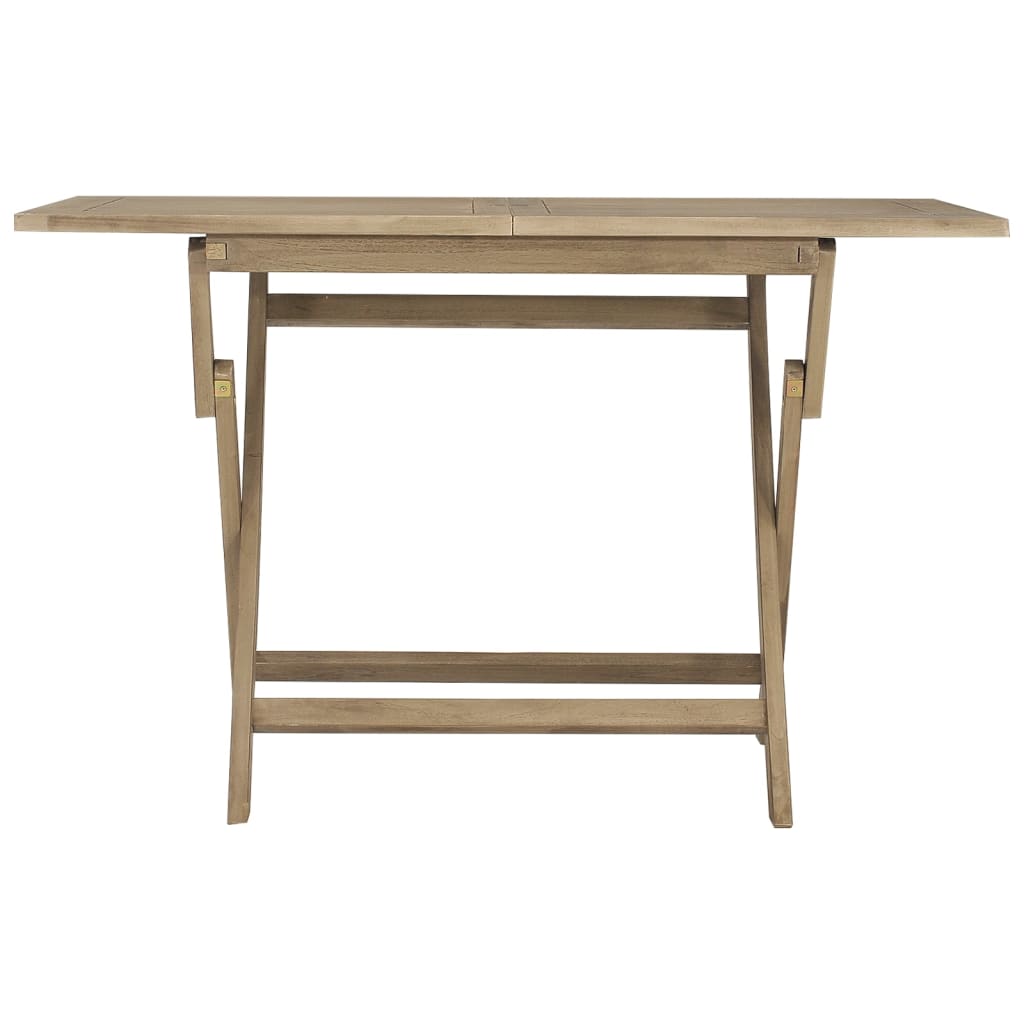 Tuintafel inklapbaar 120x70x75 cm massief teakhout grijs is nu te koop bij PeponiXL, paradijselijk wonen!