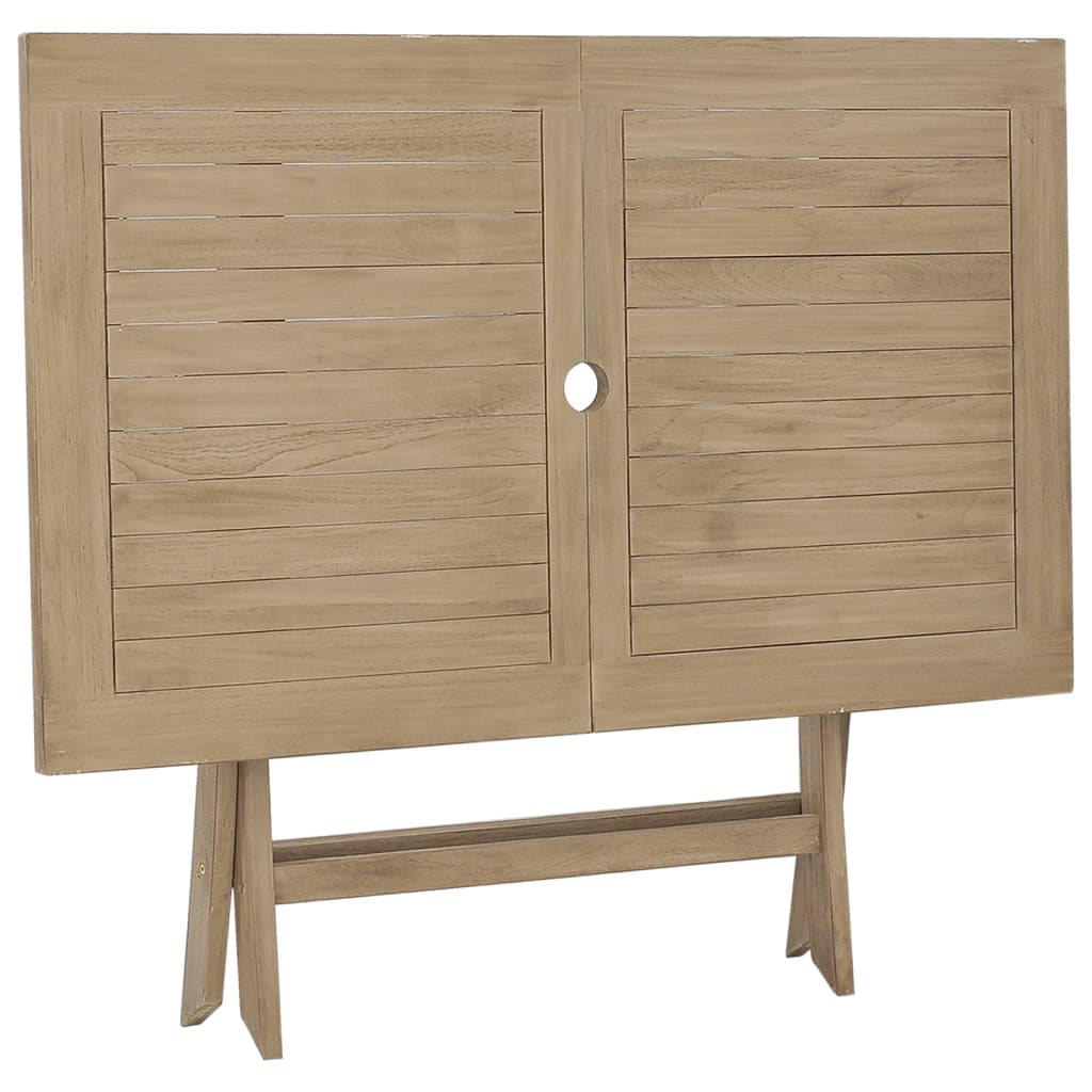 Tuintafel inklapbaar 120x70x75 cm massief teakhout grijs is nu te koop bij PeponiXL, paradijselijk wonen!