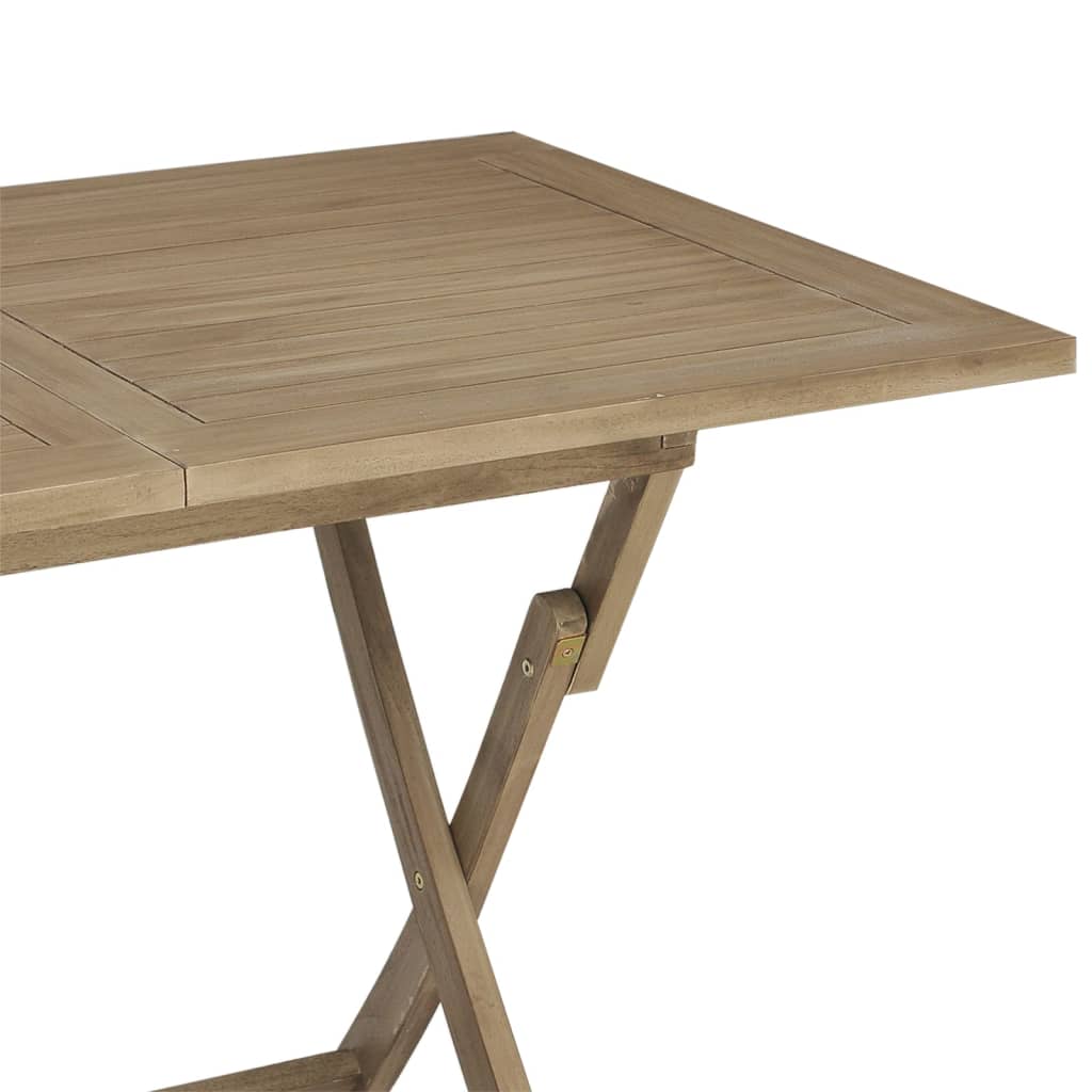 Tuintafel inklapbaar 120x70x75 cm massief teakhout grijs is nu te koop bij PeponiXL, paradijselijk wonen!