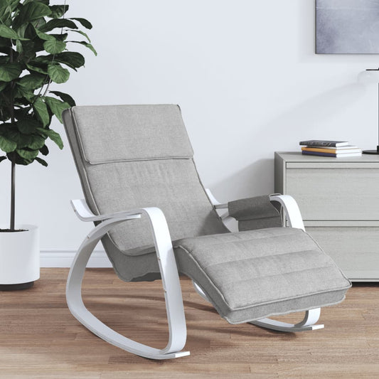 Schommelstoel stof lichtgrijs is nu te koop bij PeponiXL, paradijselijk wonen!