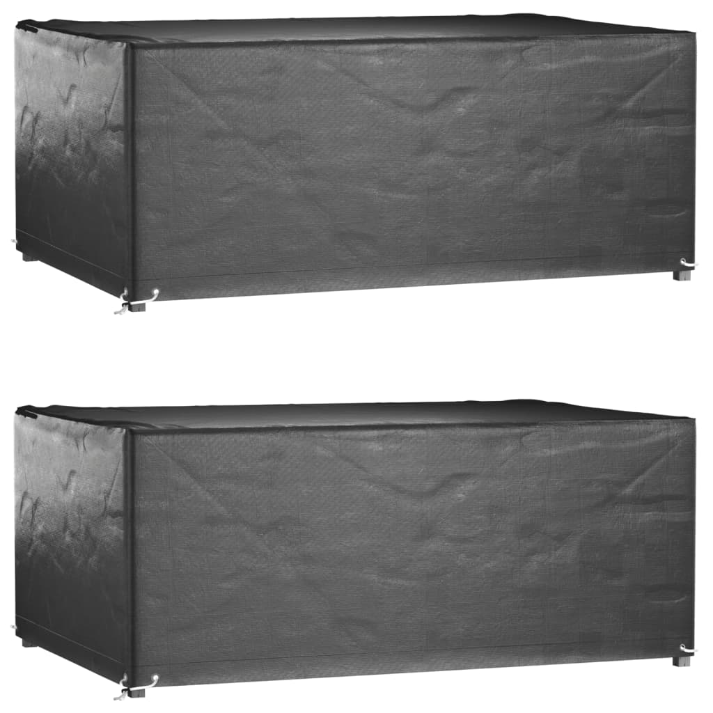 Tuinmeubelhoezen 2 st 8 oogjes rechthoekig 180x122x75 cm is nu te koop bij PeponiXL, paradijselijk wonen!
