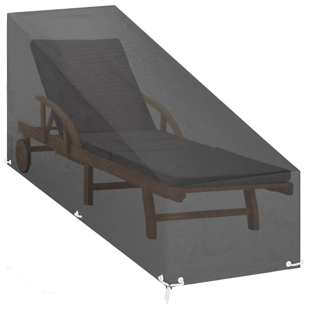Ligbedhoezen 2 st met 12 oogjes 200x65x35/60 cm polyetheen is nu te koop bij PeponiXL, paradijselijk wonen!