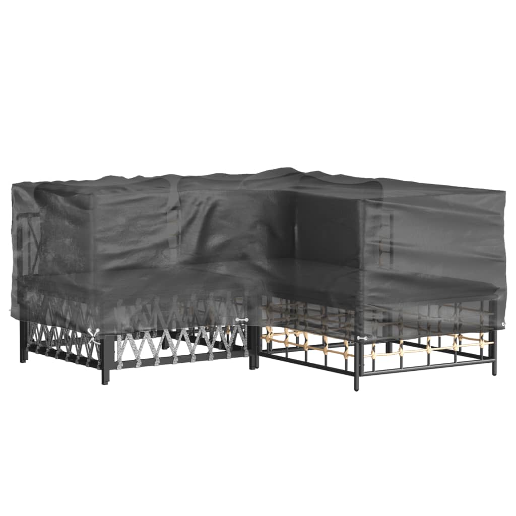 Tuinmeubelhoezen met 16 oogjes L-vormig 215x215x70 cm is nu te koop bij PeponiXL, paradijselijk wonen!