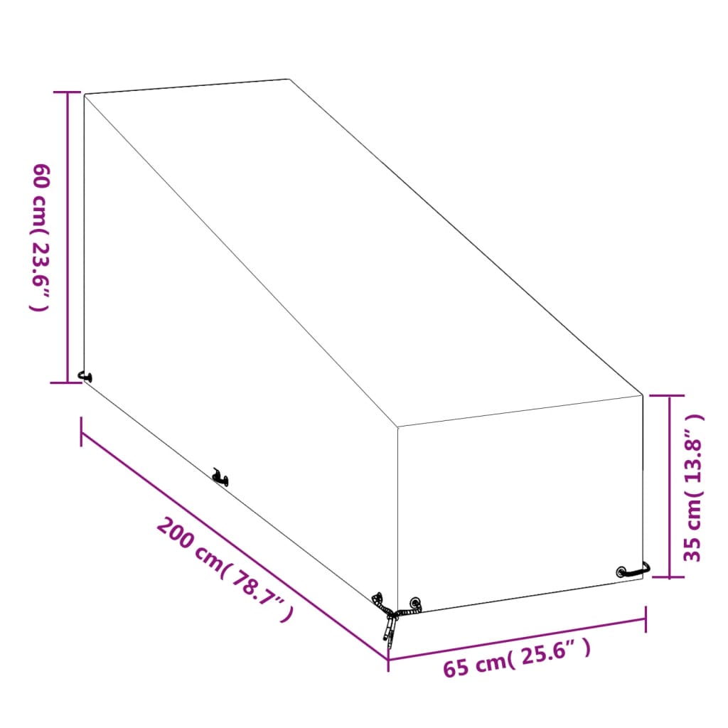 Ligbedhoes met 12 oogjes 200x65x35/60 cm polyetheen is nu te koop bij PeponiXL, paradijselijk wonen!