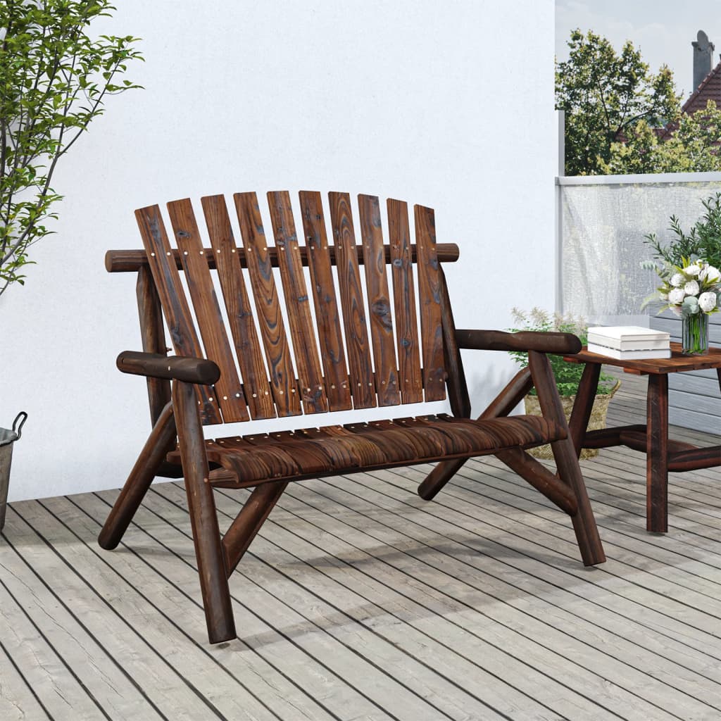 Tuinbank 2-zits 119x85x98 cm massief vurenhout is nu te koop bij PeponiXL, paradijselijk wonen!