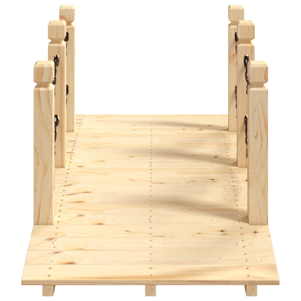 Tuinbrug met kettingrails 150x67x56 cm massief vurenhout is nu te koop bij PeponiXL, paradijselijk wonen!