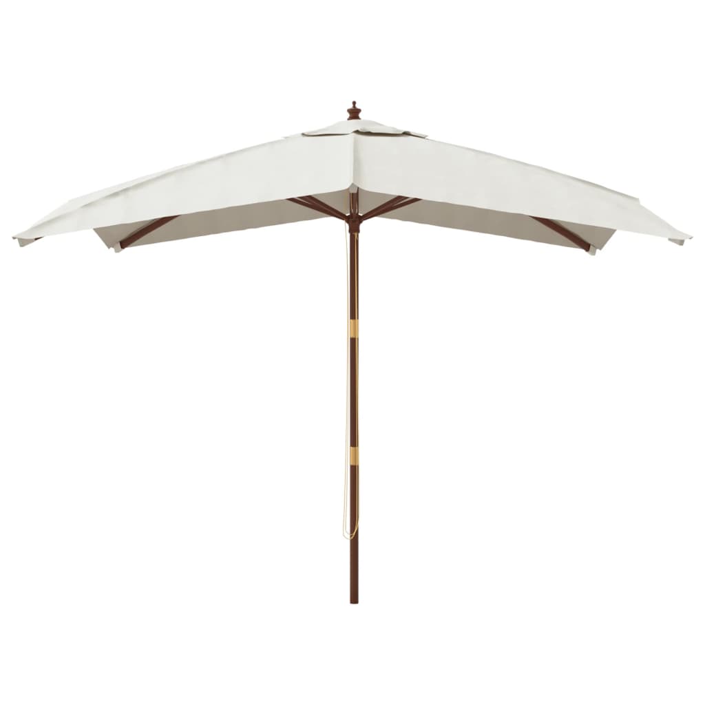 Parasol met houten paal 300x300x273 cm zandkleurig is nu te koop bij PeponiXL, paradijselijk wonen!