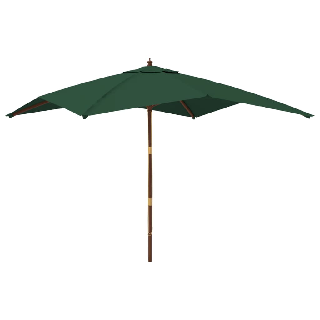 Parasol met houten paal 300x300x273 cm groen is nu te koop bij PeponiXL, paradijselijk wonen!