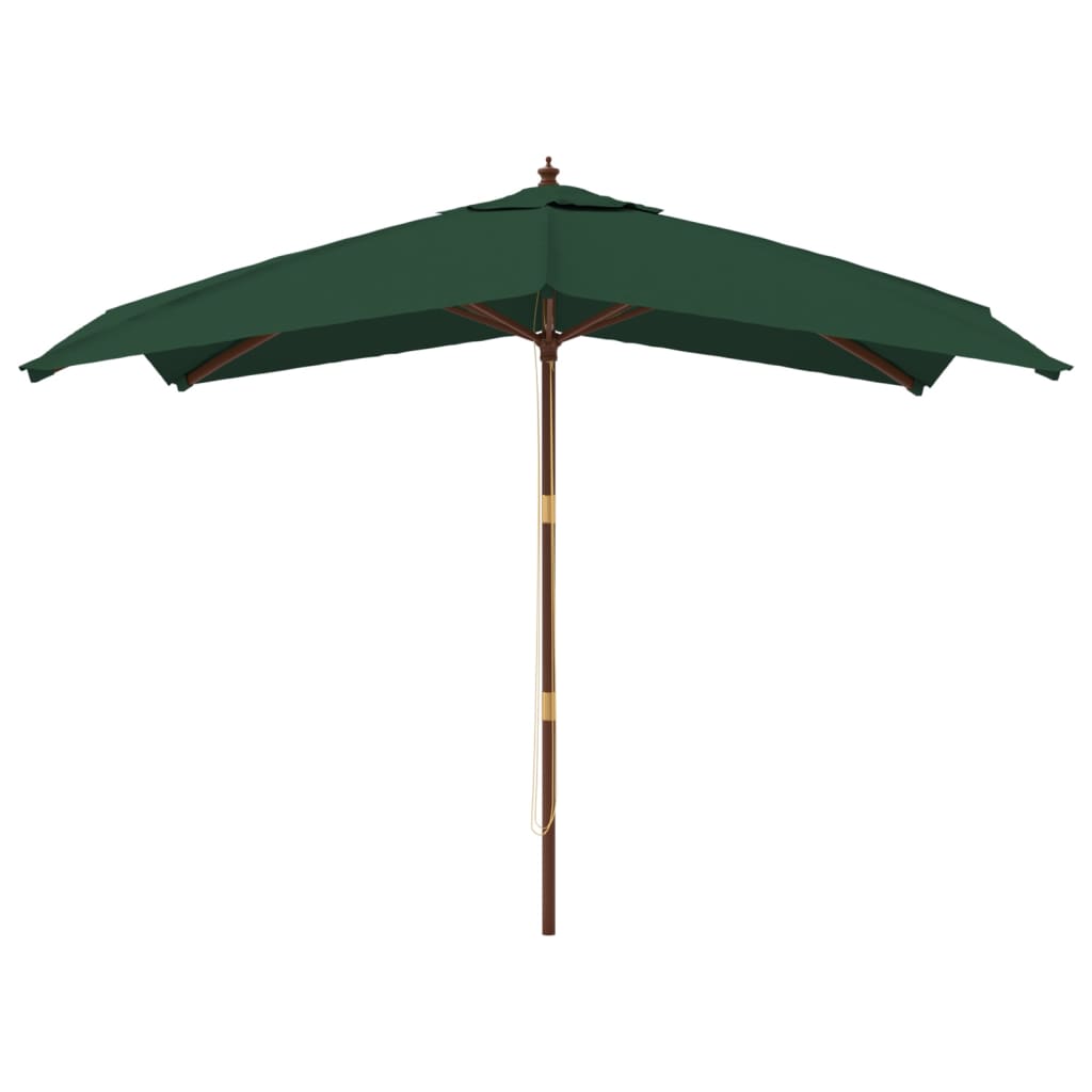 Parasol met houten paal 300x300x273 cm groen is nu te koop bij PeponiXL, paradijselijk wonen!