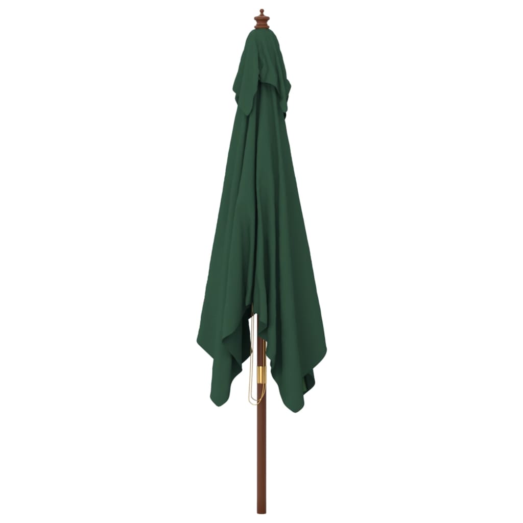 Parasol met houten paal 300x300x273 cm groen is nu te koop bij PeponiXL, paradijselijk wonen!