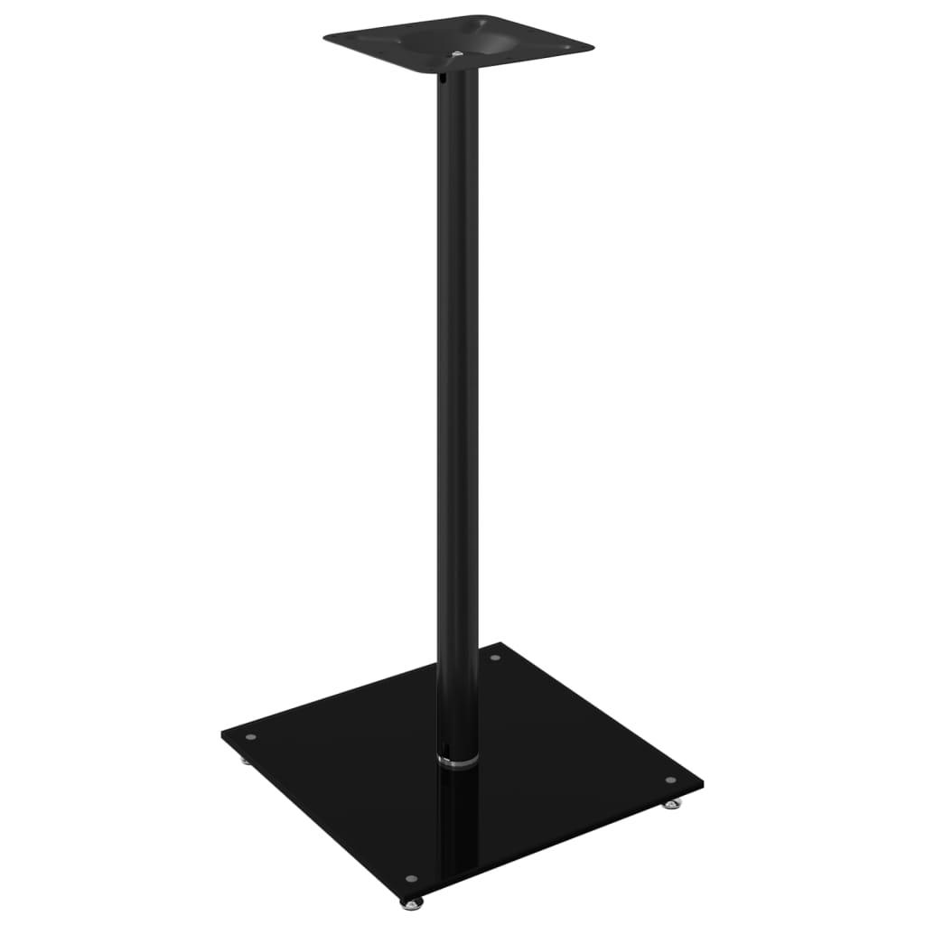 Luidsprekerstandaards 2 st 1 pijler gehard glas zwart is nu te koop bij PeponiXL, paradijselijk wonen!