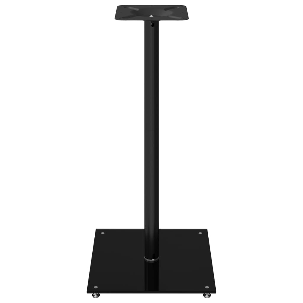 Luidsprekerstandaards 2 st 1 pijler gehard glas zwart is nu te koop bij PeponiXL, paradijselijk wonen!