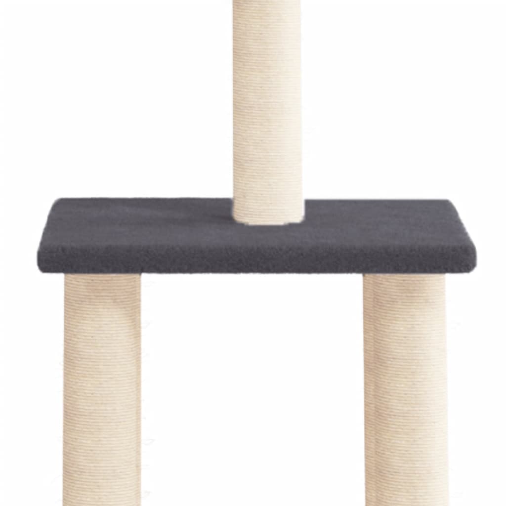 Kattenmeubel met sisal krabpalen 85,5 cm donkergrijs is nu te koop bij PeponiXL, paradijselijk wonen!
