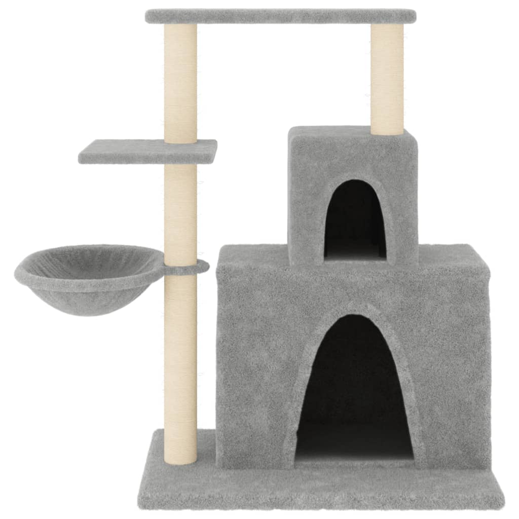 Kattenmeubel met sisal krabpalen 83 cm lichtgrijs is nu te koop bij PeponiXL, paradijselijk wonen!