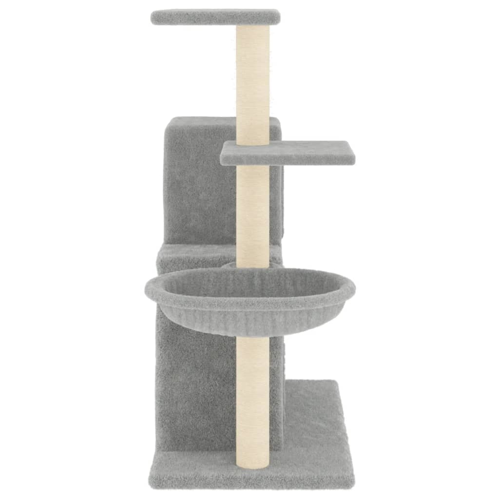 Kattenmeubel met sisal krabpalen 83 cm lichtgrijs is nu te koop bij PeponiXL, paradijselijk wonen!