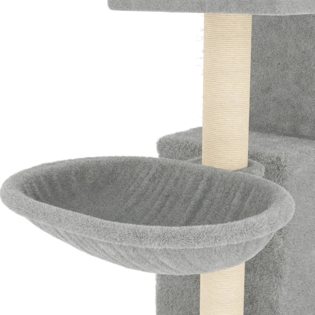 Kattenmeubel met sisal krabpalen 83 cm lichtgrijs is nu te koop bij PeponiXL, paradijselijk wonen!