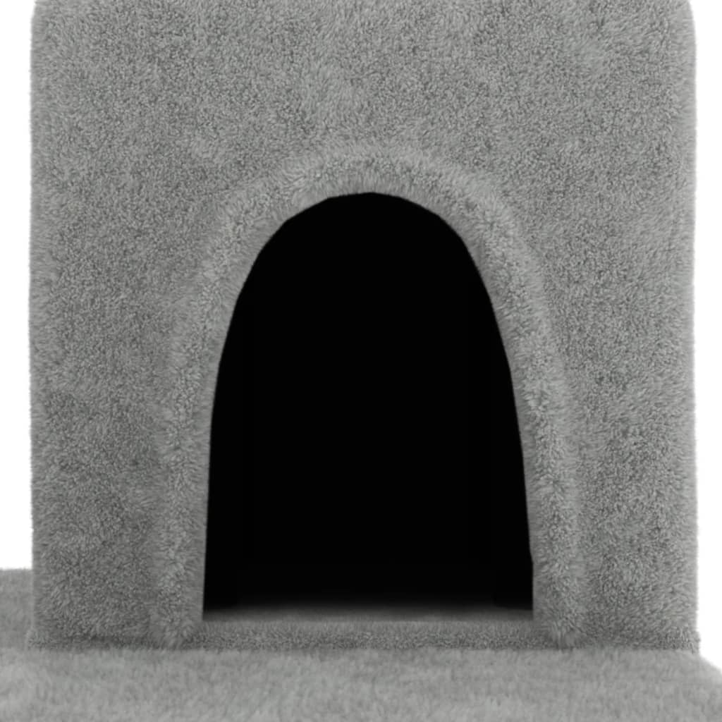 Kattenmeubel met sisal krabpalen 154 cm lichtgrijs is nu te koop bij PeponiXL, paradijselijk wonen!