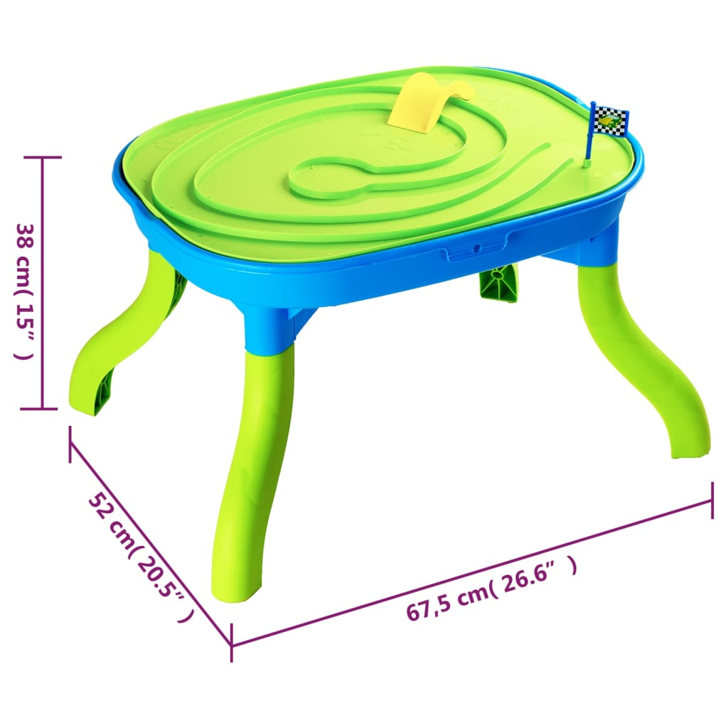 Zand/watertafel voor kinderen 3-in-1 67,5x52x38 cm polypropeen is nu te koop bij PeponiXL, paradijselijk wonen!