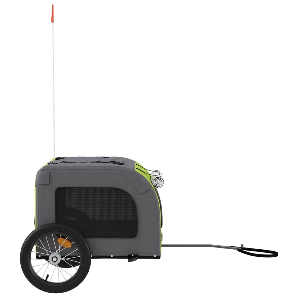 Hondenfietstrailer oxford stof en ijzer groen en grijs is nu te koop bij PeponiXL, paradijselijk wonen!