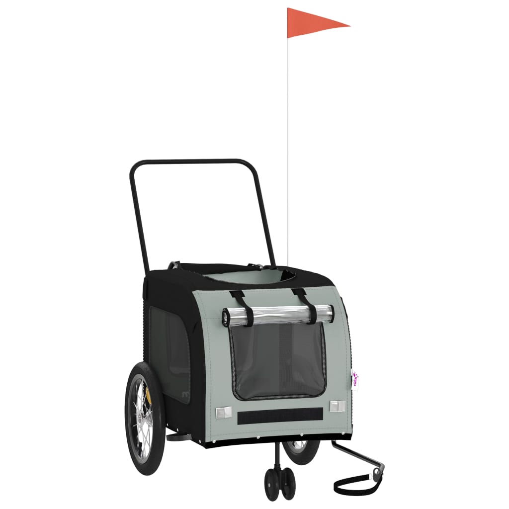 Hondenfietstrailer oxford stof en ijzer zwart en grijs is nu te koop bij PeponiXL, paradijselijk wonen!